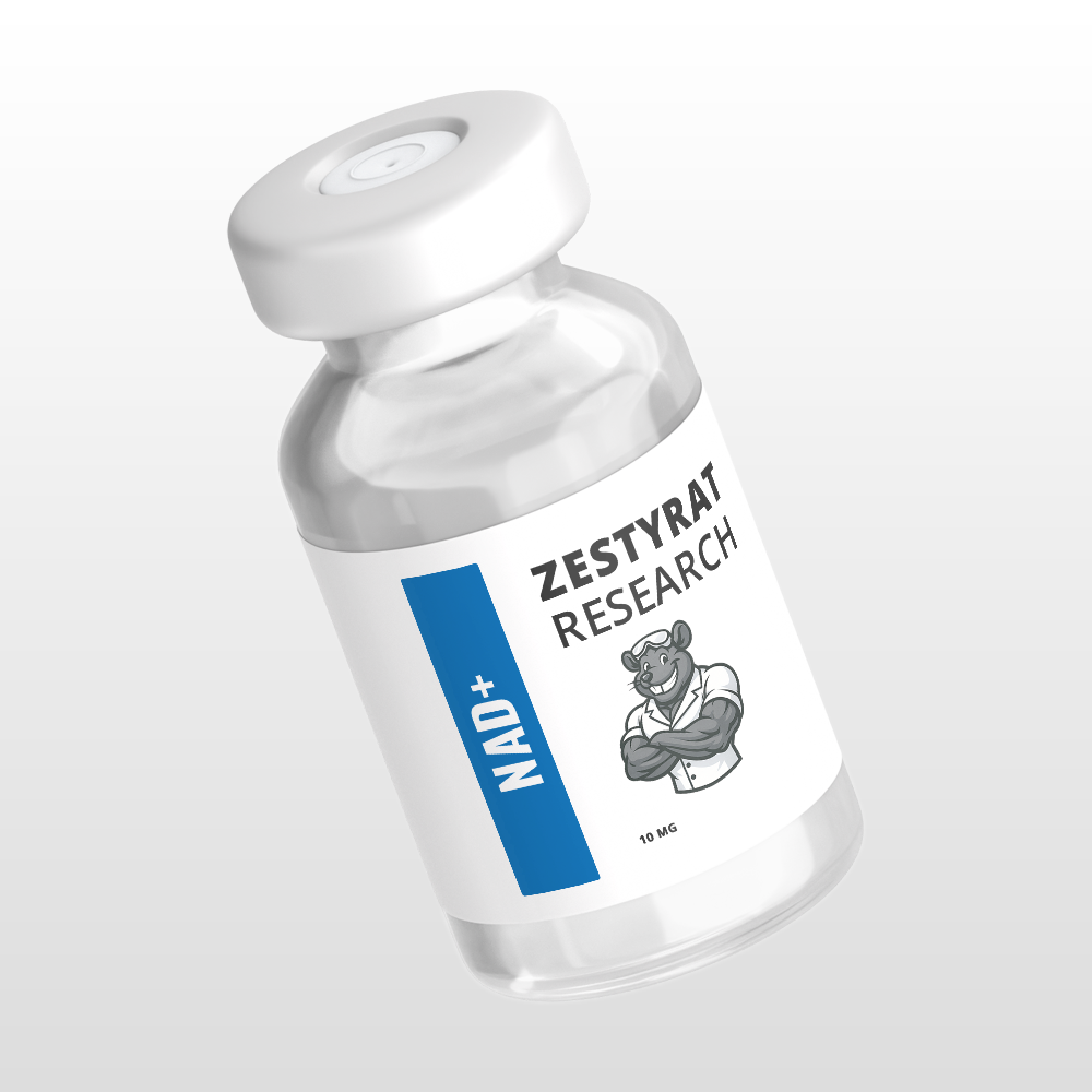 NAD+ research vial from ZestyRat Research